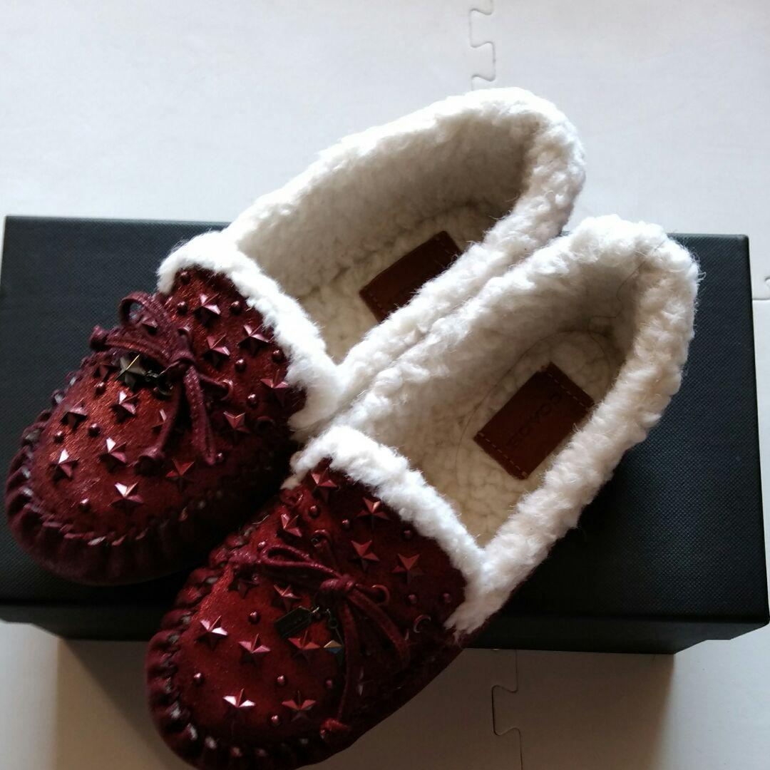 コーチ⭐新品⭐COACHスタースタッズムートンボアモカシンシューズ