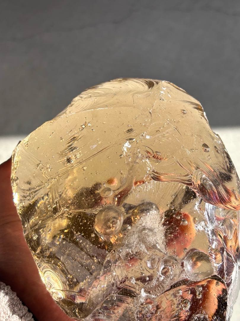 アンダラクリスタル　特大サイズ　インドネシア産　ピンク　ブラウン　ゴールド