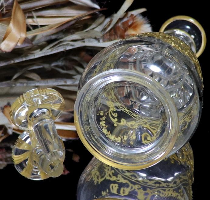 オールド・バカラ 1900年頃 金彩盛り上げ装飾デカンタ 美品 ボトル ゴールド