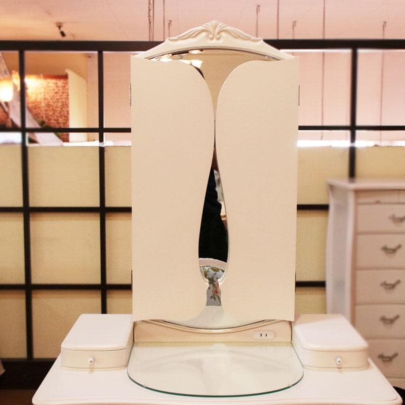 カンティーニュ ドレッサーデスク チェア ルーシー 猫脚 鏡台 白家具 コスメ