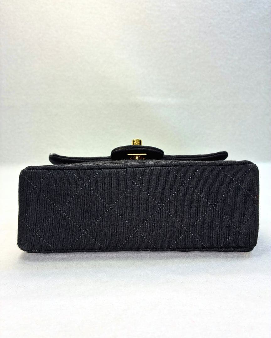 ヴィンテージCHANEL マトラッセ ミニ チェーンバッグ 黒 金具 フルセット