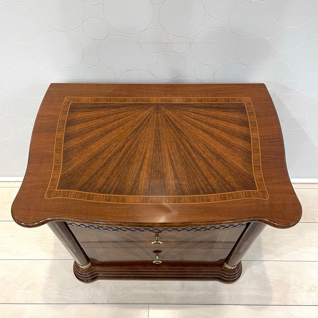 【美品】イタリア製 サルタレッリ 象嵌 サイドチェスト 高級インテリア 収納