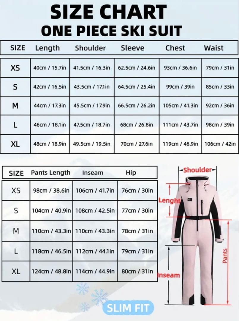 レディース用 スキーウェア（つなぎ）