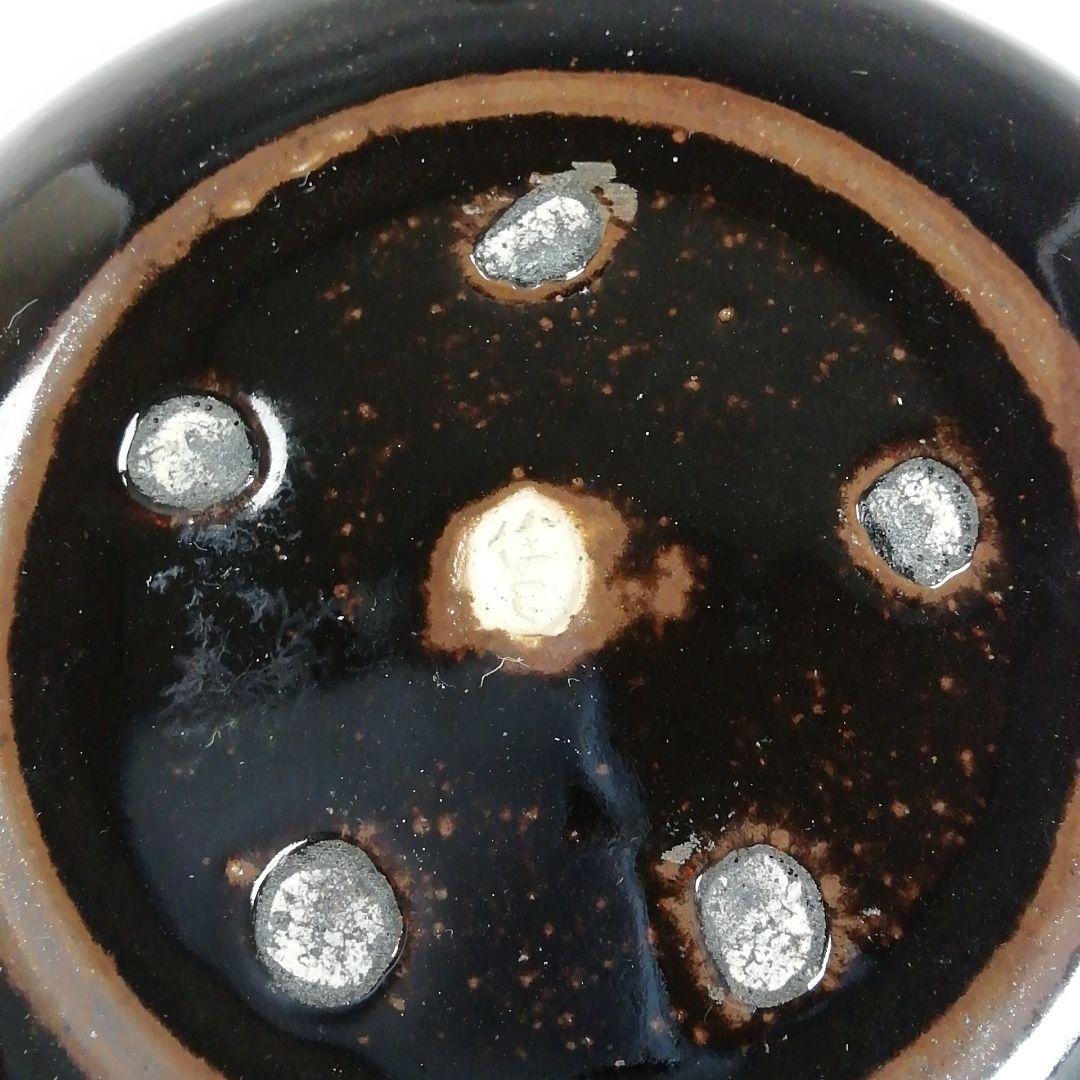 Ｗ１５６　建水　『膳所焼』『エフゴ　建水』『淡海ぜぜ陽炎園 造』　共箱　茶道具