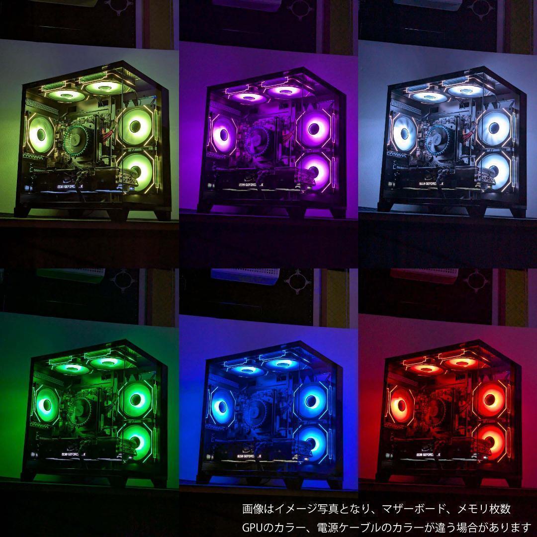 【新品パーツ】黒い光る✨ゲーミングPC✨フルセット✨RTX4070Ti