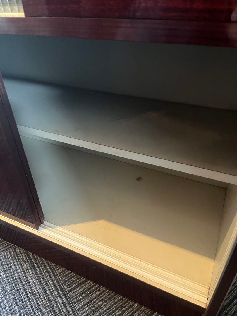 食器棚 昭和レトロ 当時物 レトロポップ 飾り棚 インテリア チェッカーガラス