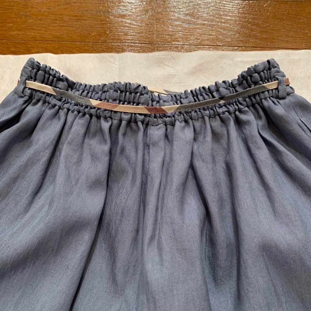 タグ付新品 ブルーレーベルクレストブリッジ ガウチョパンツ ワイド リボンベルト