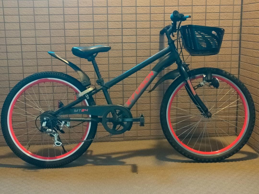 【引取限定/東京都江東区】X-FUSION 外装6段 黒 24インチ