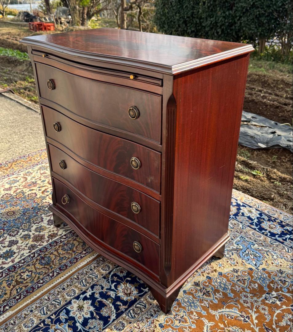 英国ヴィクトリアン マホガニーチェスト 4段