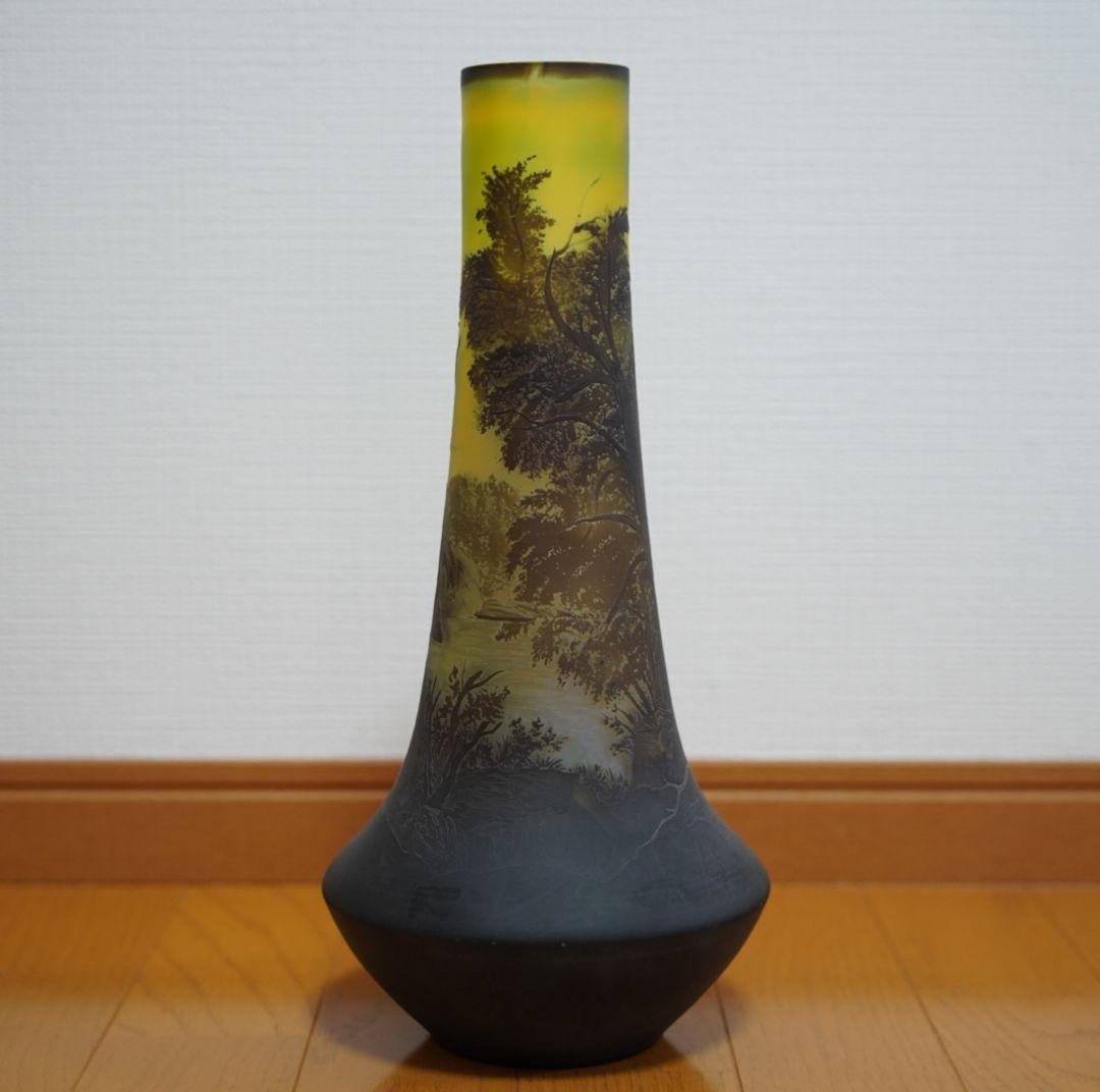 エミール・ガレ風景画花瓶