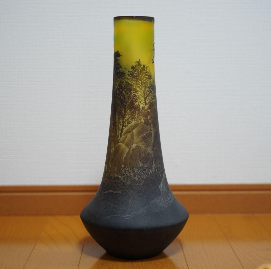 エミール・ガレ風景画花瓶