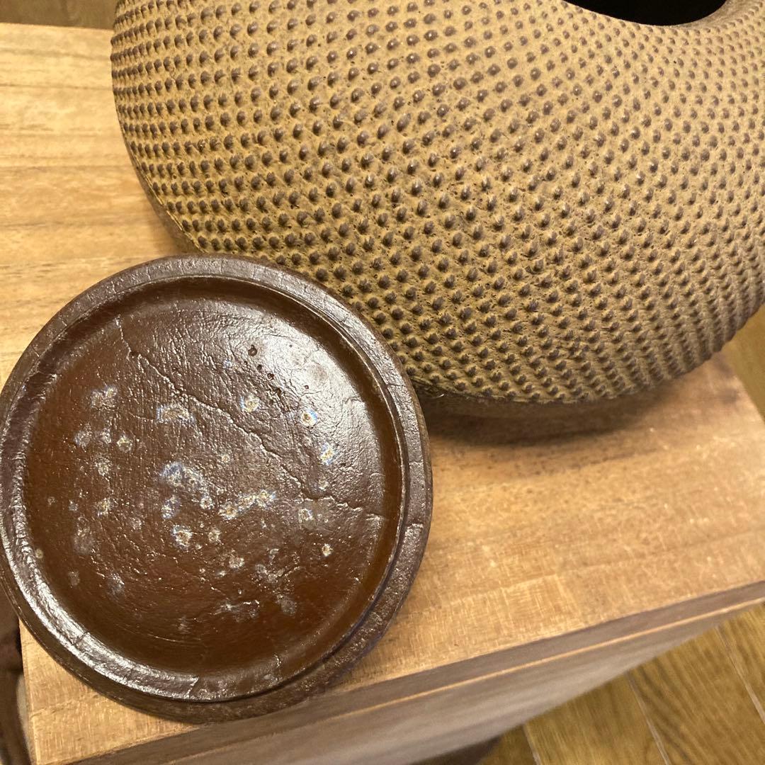 柚子姥口霰釜　南部喜州作 南部鉄