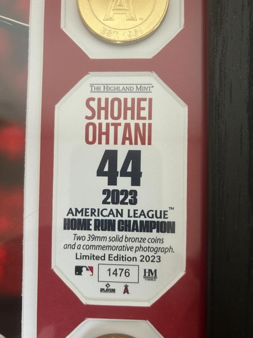 大谷翔平 2023年 ホームランチャンピオン 記念品