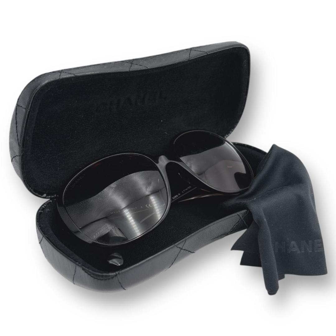 CHANEL sunglasses coco case brown ベッコウ