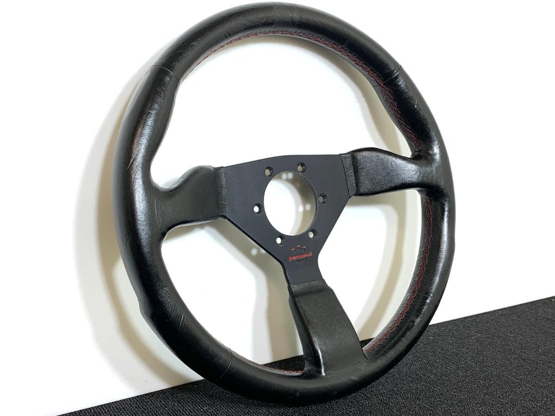 パーソナル グリンタ 35パイ 当時物 ブラックレザー ステアリング