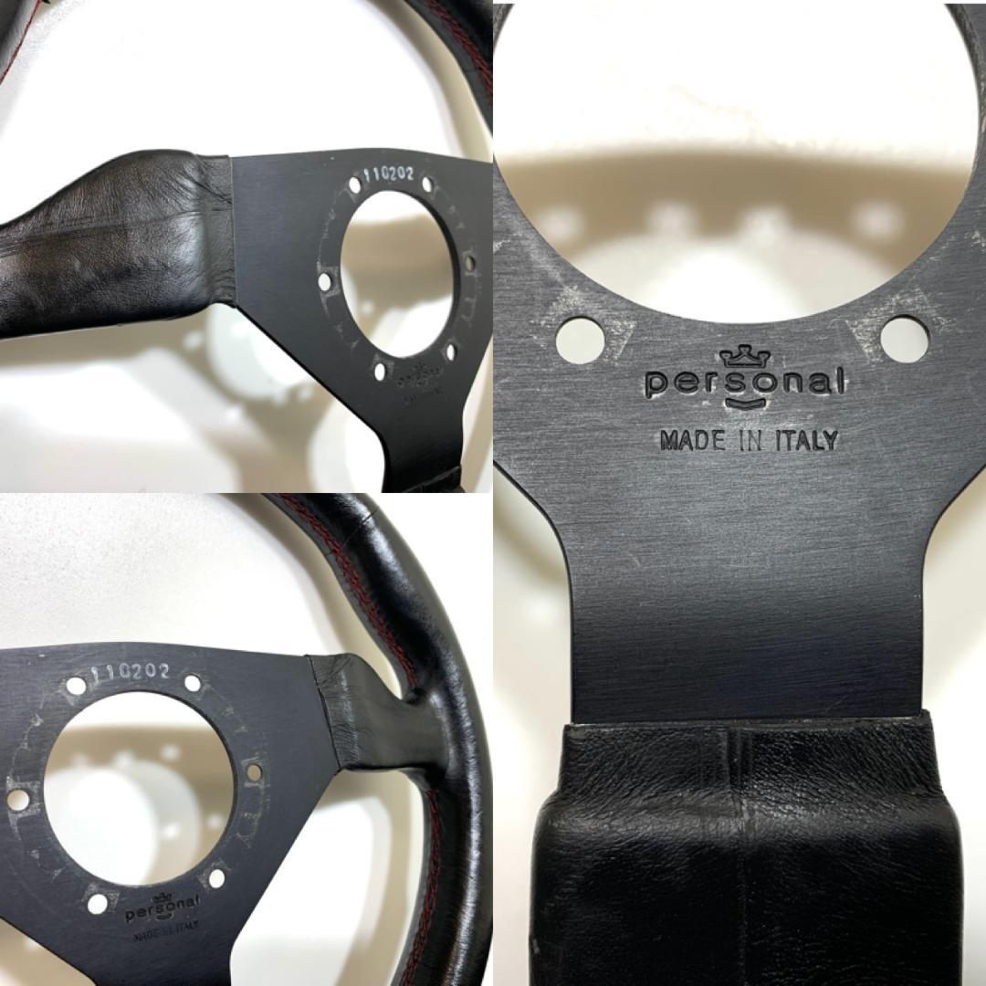 パーソナル グリンタ 35パイ 当時物 ブラックレザー ステアリング