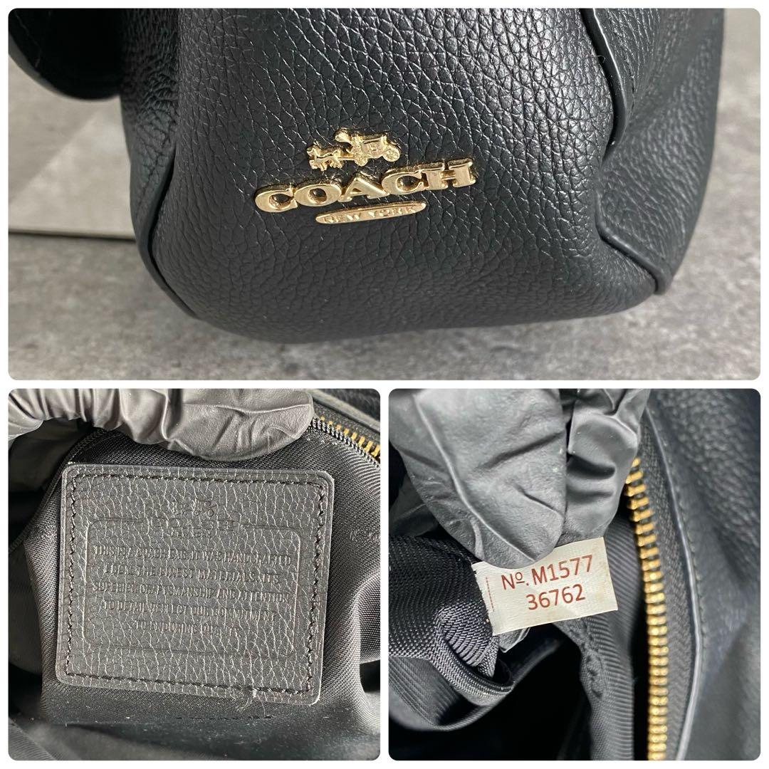 バッグ Coach Turnlock Leather One Shoulder Bag