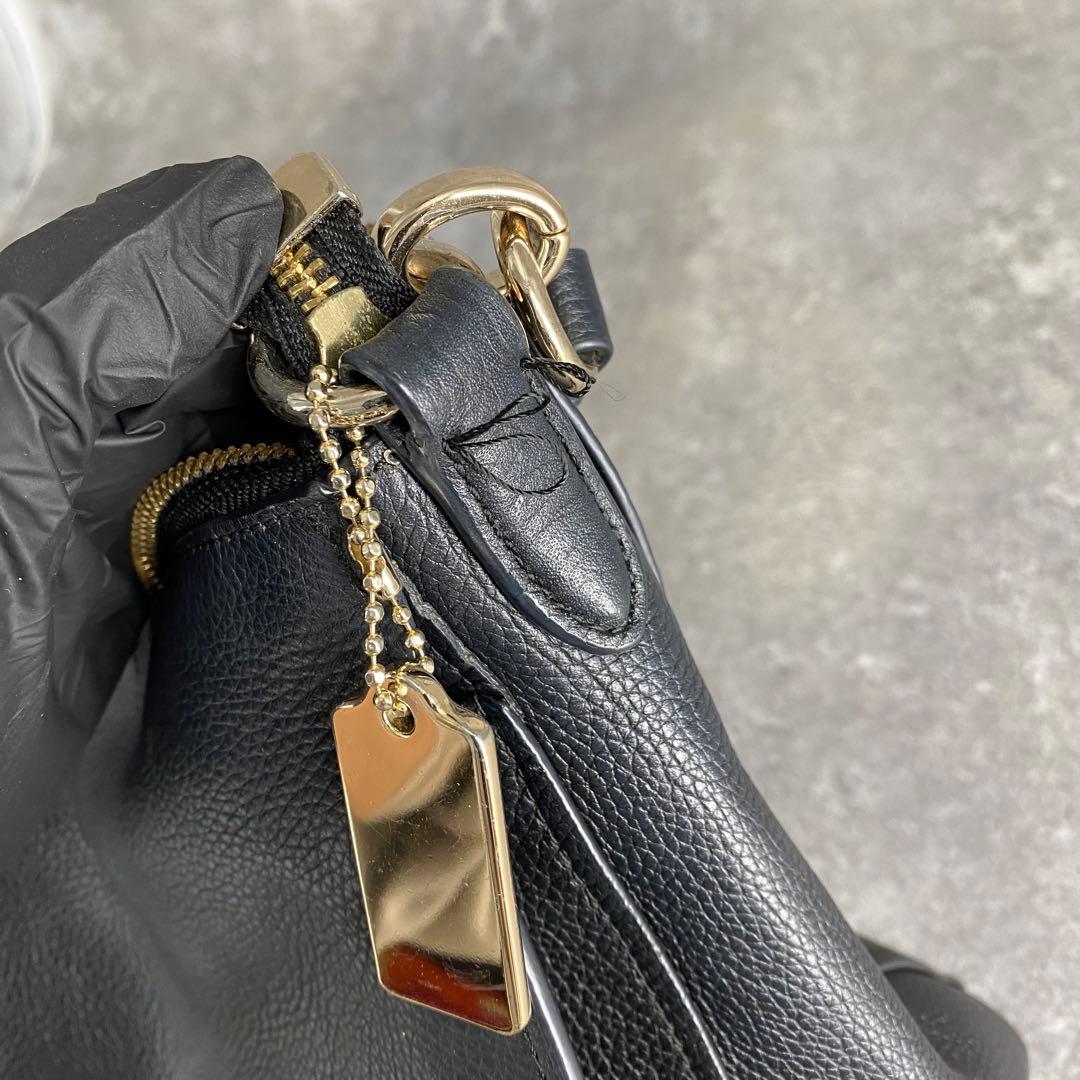 バッグ Coach Turnlock Leather One Shoulder Bag