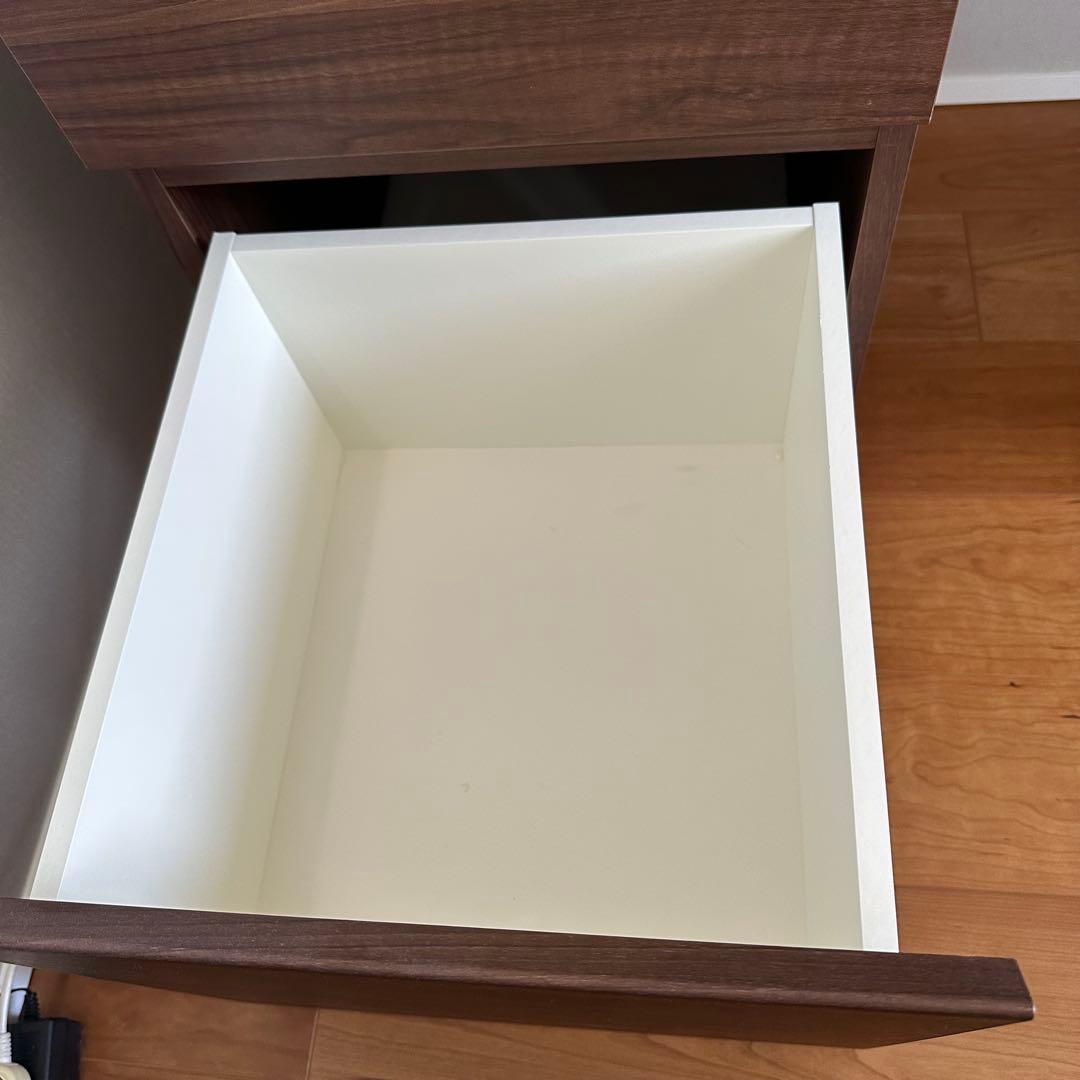 デスク 机 学習机 化粧台 ウォールナット色 IDC大塚家具