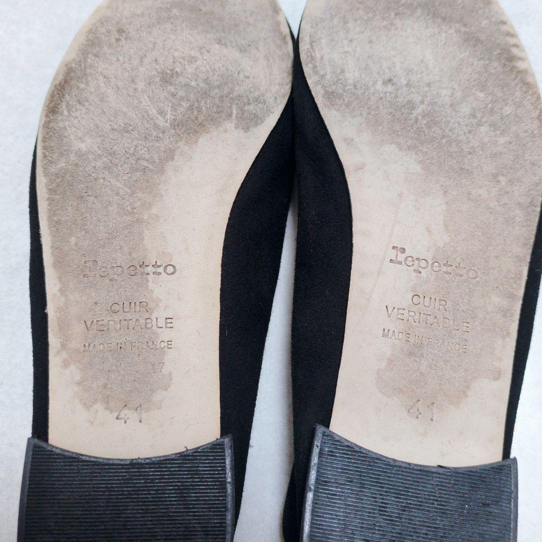 レペット　バレエシューズ　フラットシューズ　スエード　黒　41