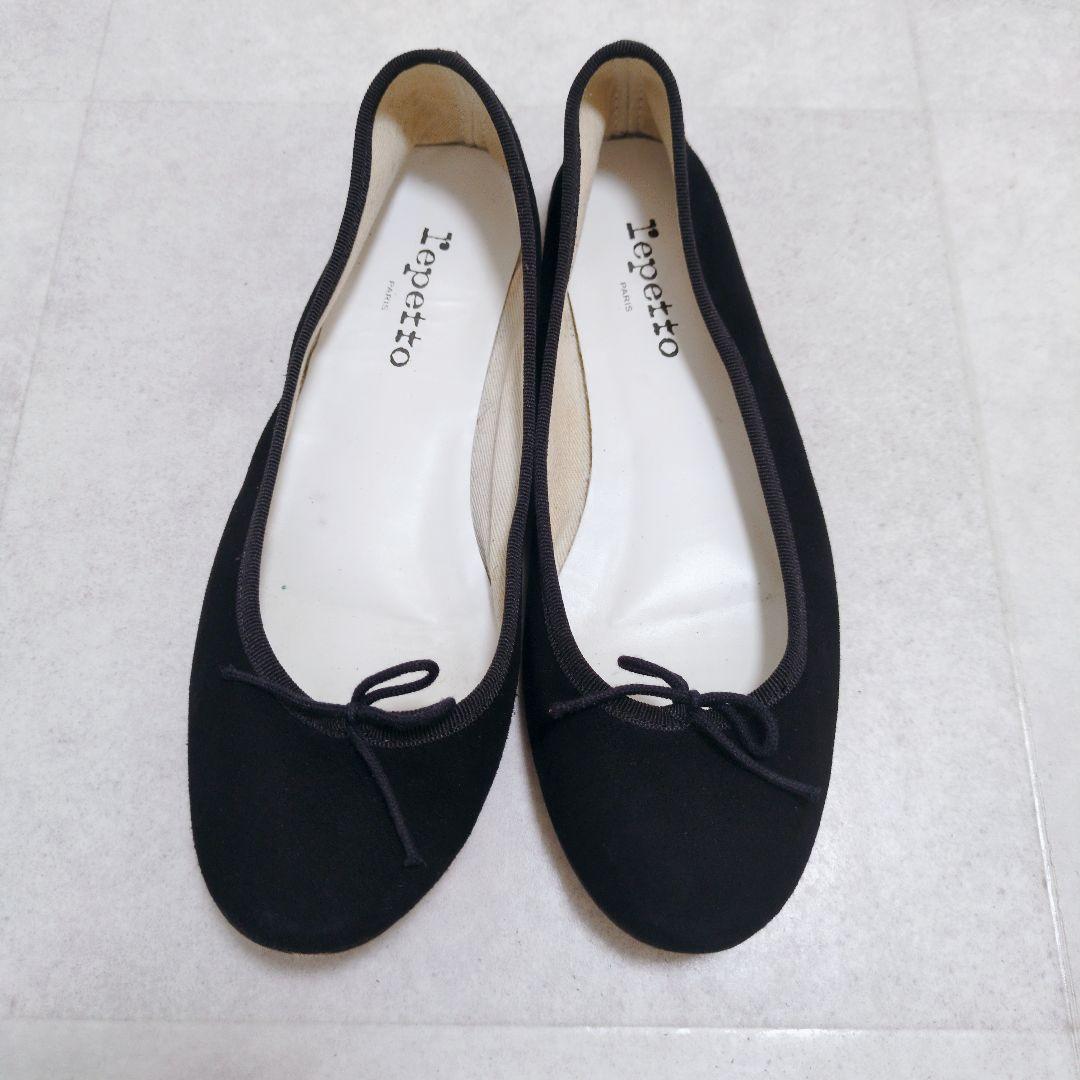 レペット　バレエシューズ　フラットシューズ　スエード　黒　41