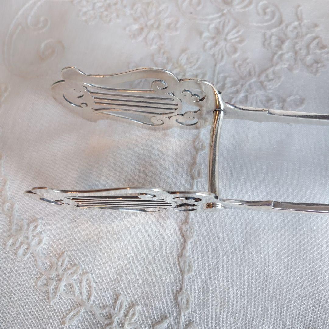 イギリス　アンティーク　シルバートング　サンドイッチトング　ケーキトング