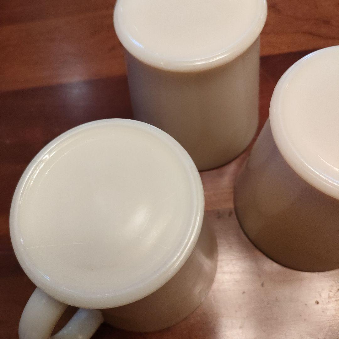 fire king アイボリーワナビーマグ　3個セット