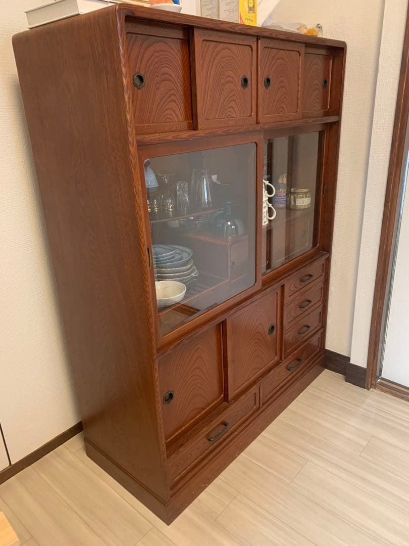 和風木製　茶箪笥　キャビネット 大きめ