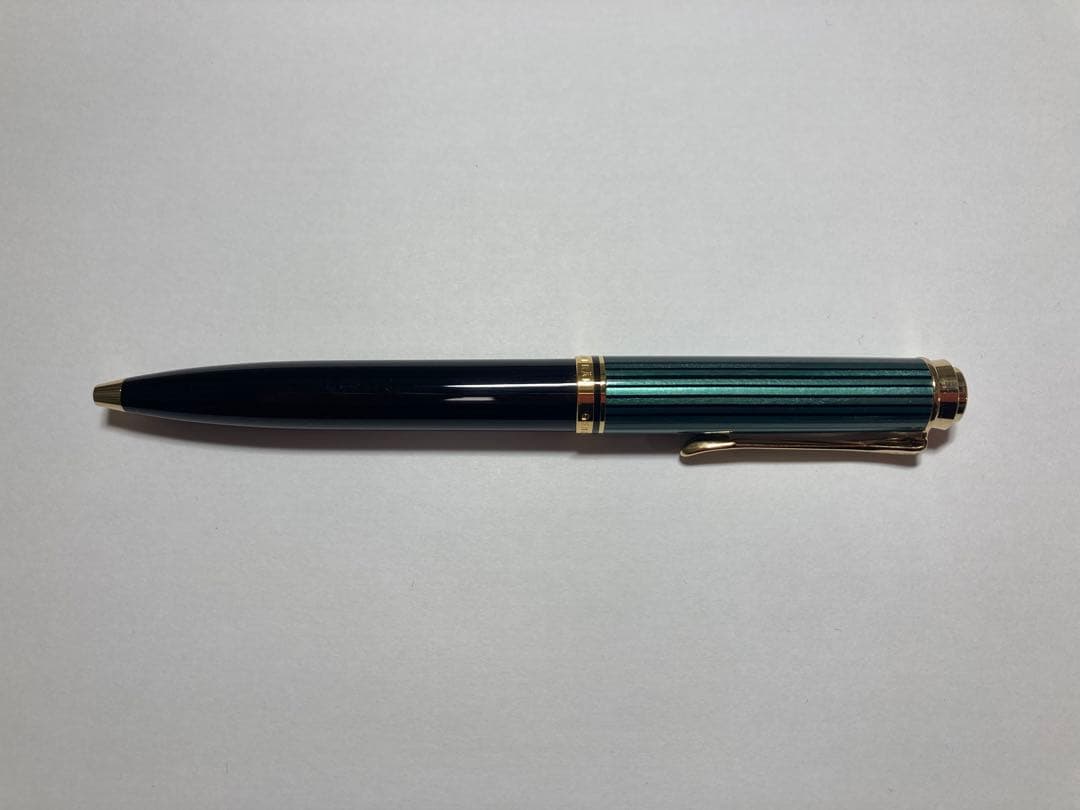 【新品未使用】ペリカン ボールペン 油性 緑縞 K600