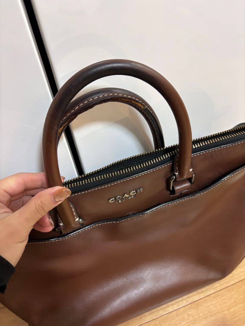 【美品】COACH ビジネスバッグ　ブラウン