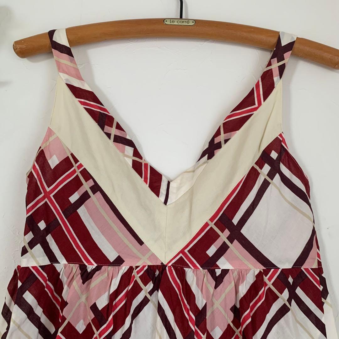 バーバリーブルーレーベル　ノバチェック　キャミソール38