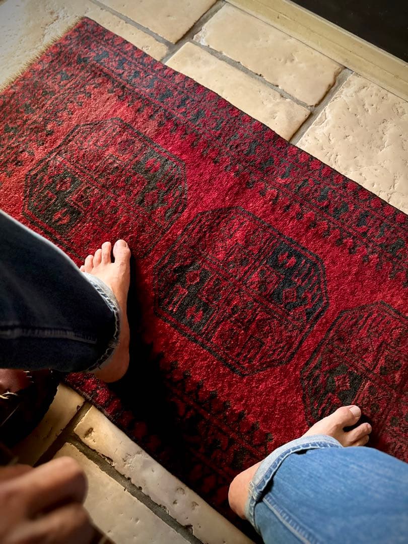 トライバルラグ　ヴィンテージラグ　アフガンラグ　トルクメン　エルサリ　手織り美品