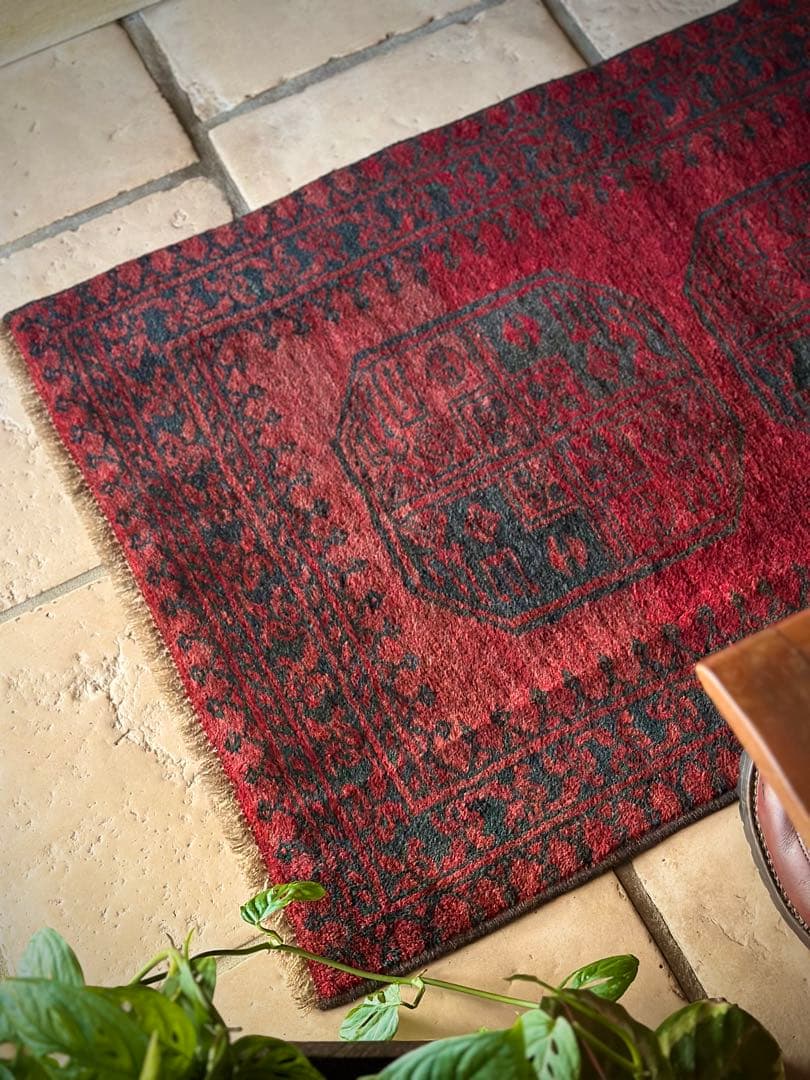 トライバルラグ　ヴィンテージラグ　アフガンラグ　トルクメン　エルサリ　手織り美品