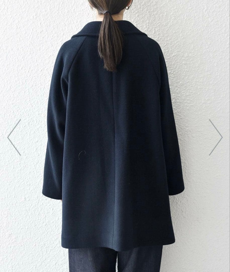 SHIPS any*PUREWOOL スタンド&テーラード ハーフコート