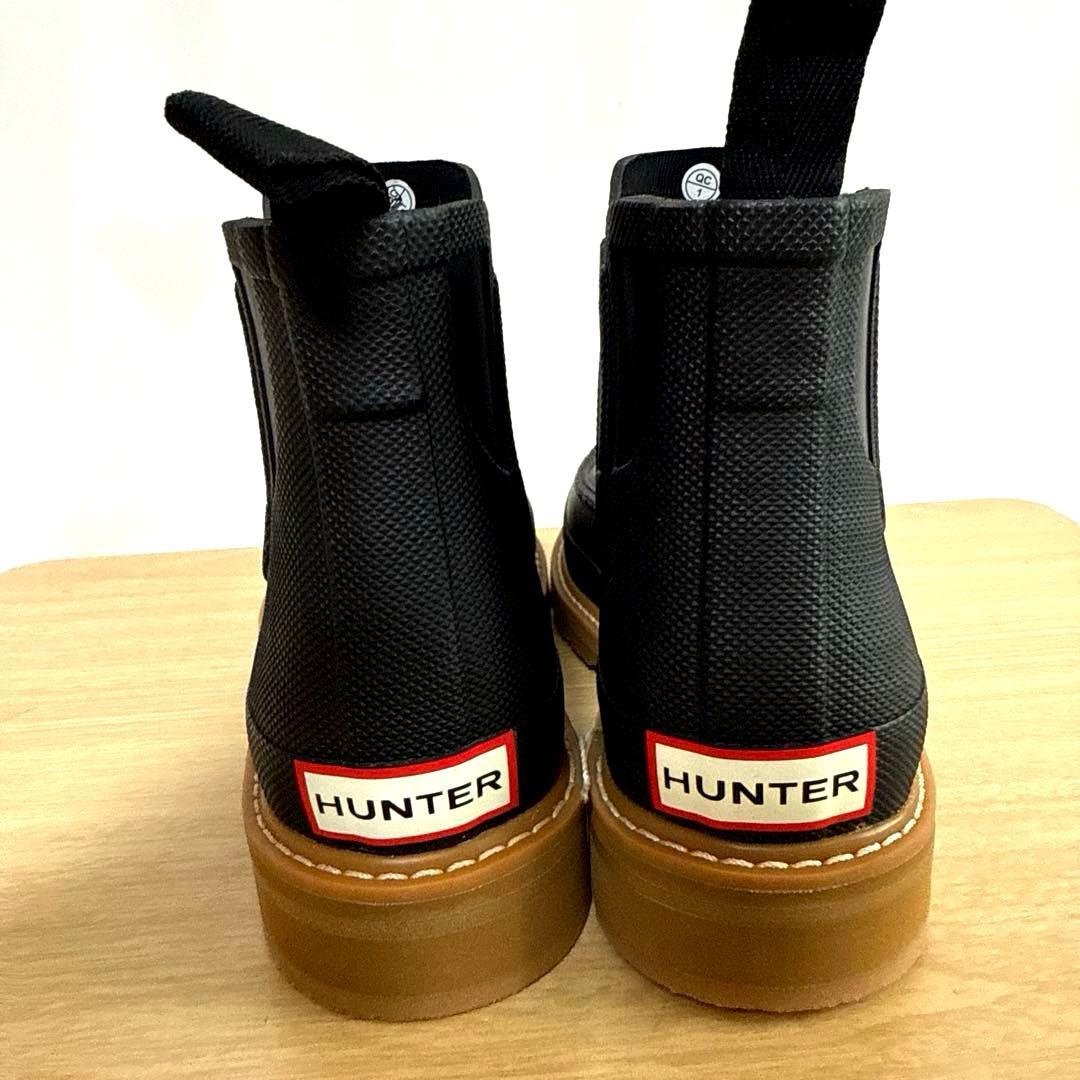 【未使用】HUNTER ハンター チェルシー サイドゴア レインブーツ ブラック