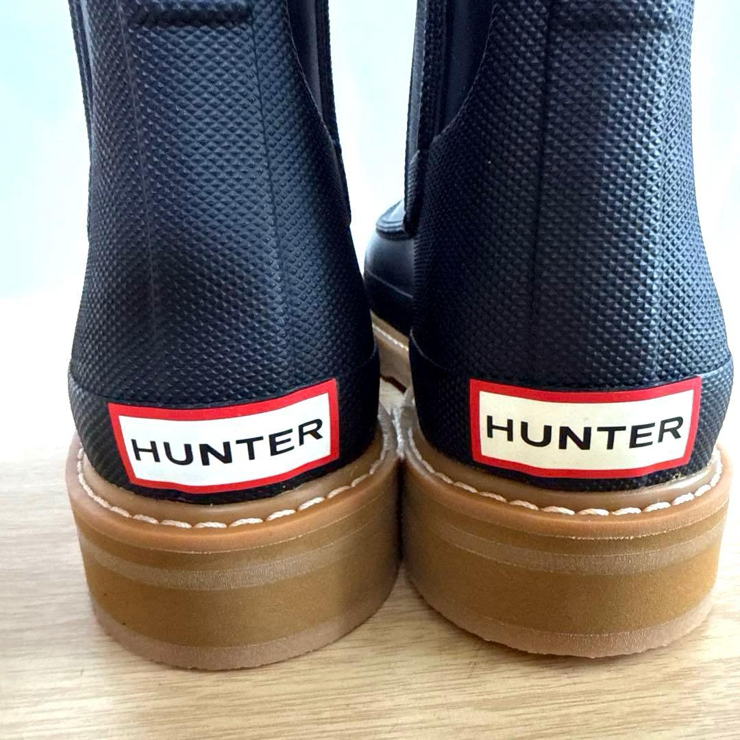 【未使用】HUNTER ハンター チェルシー サイドゴア レインブーツ ブラック