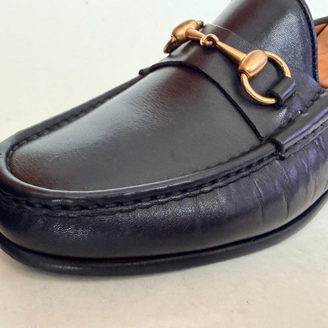 GUCCIグッチ ホースビットローファー 39.5 本革 ブラック