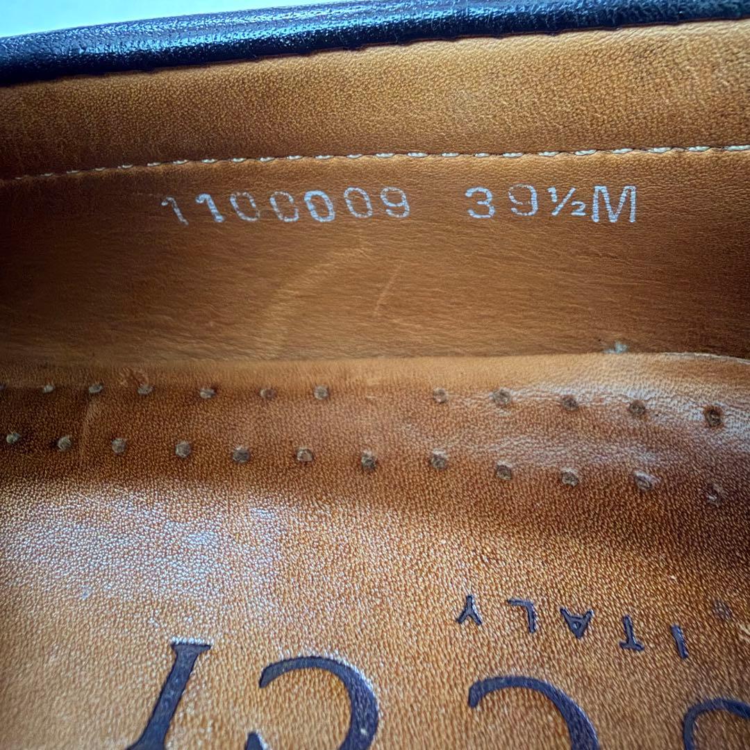 GUCCIグッチ ホースビットローファー 39.5 本革 ブラック