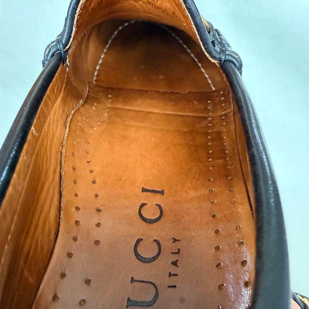 GUCCIグッチ ホースビットローファー 39.5 本革 ブラック