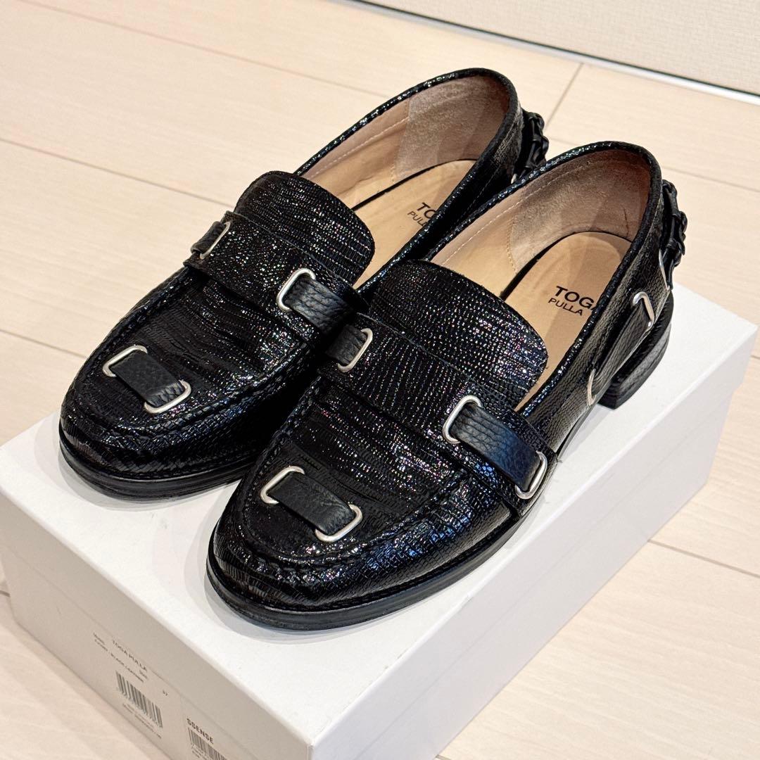 TOGA PULLA 黒 レザー タッセルローファー38