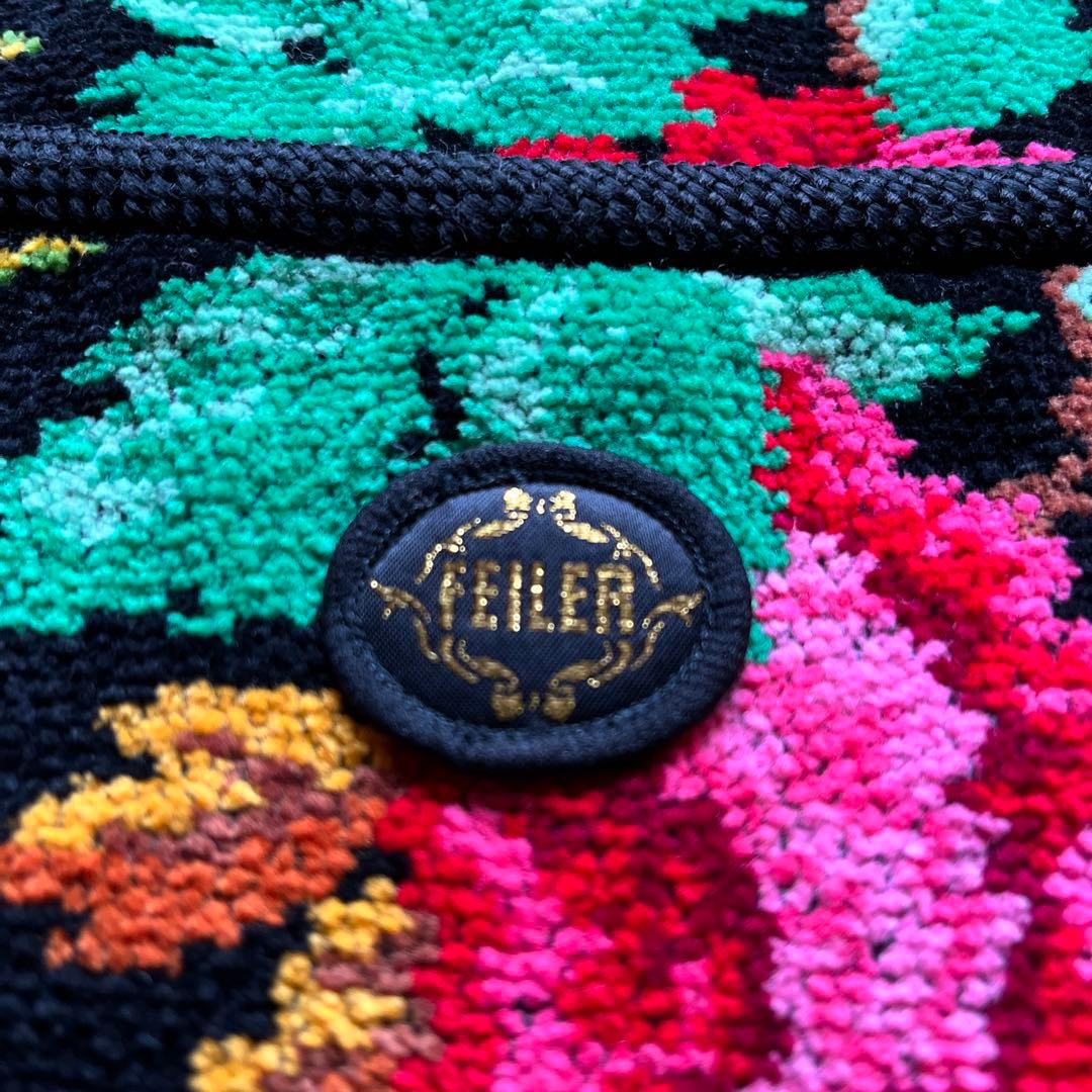 フェイラー　エプロン　鳳凰柄　花柄　FEILER　パラディス　ドレスエプロン