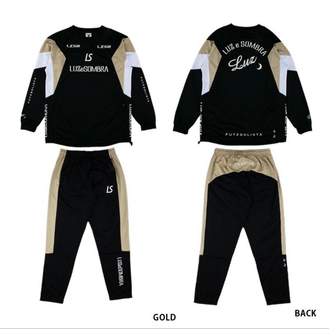 ルースイソンブラ　ジャージ上下　XL ブラック　ゴールド　サッカーウエア