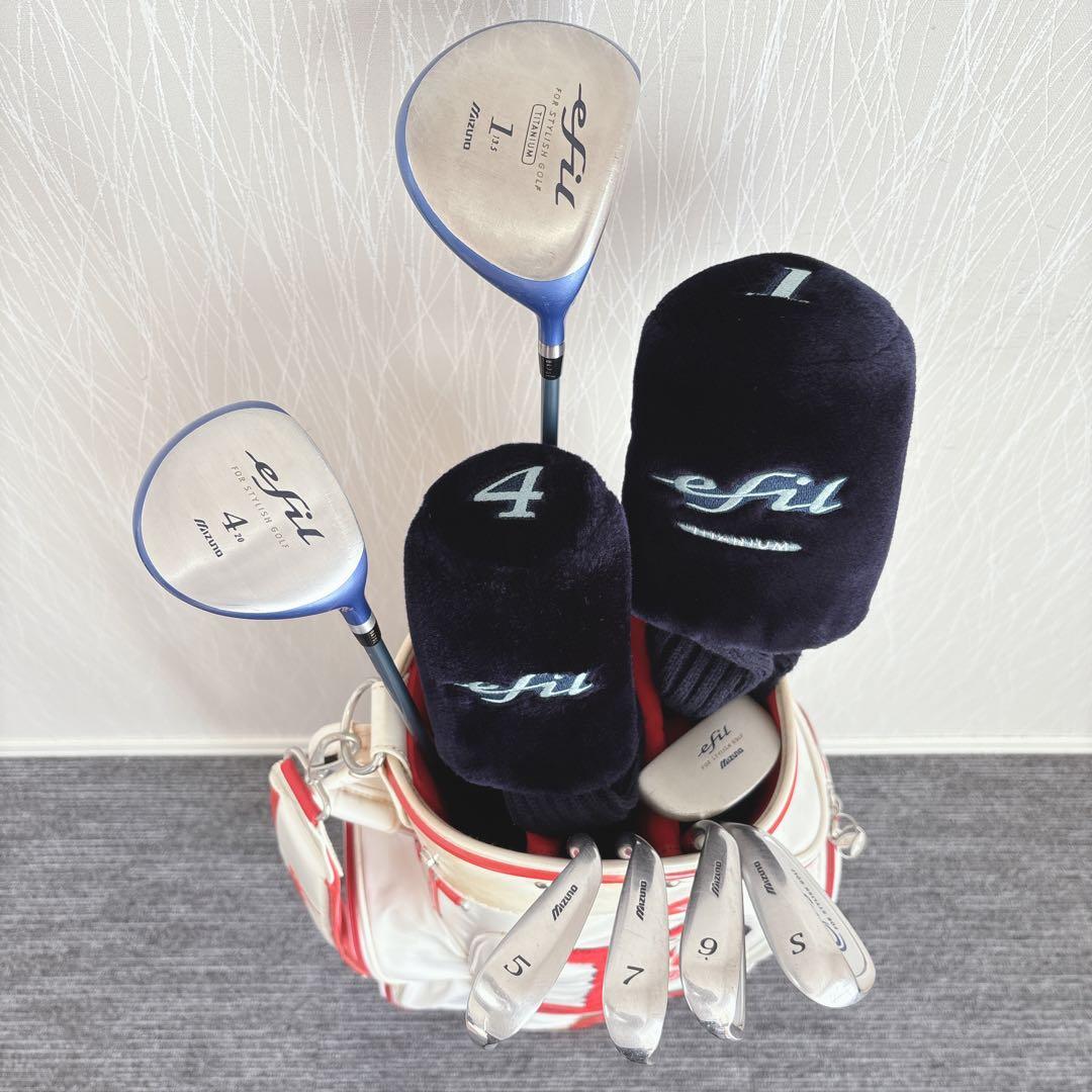 送料無料❗️ミズノ/efil 初心者 レディース ゴルフ クラブセット