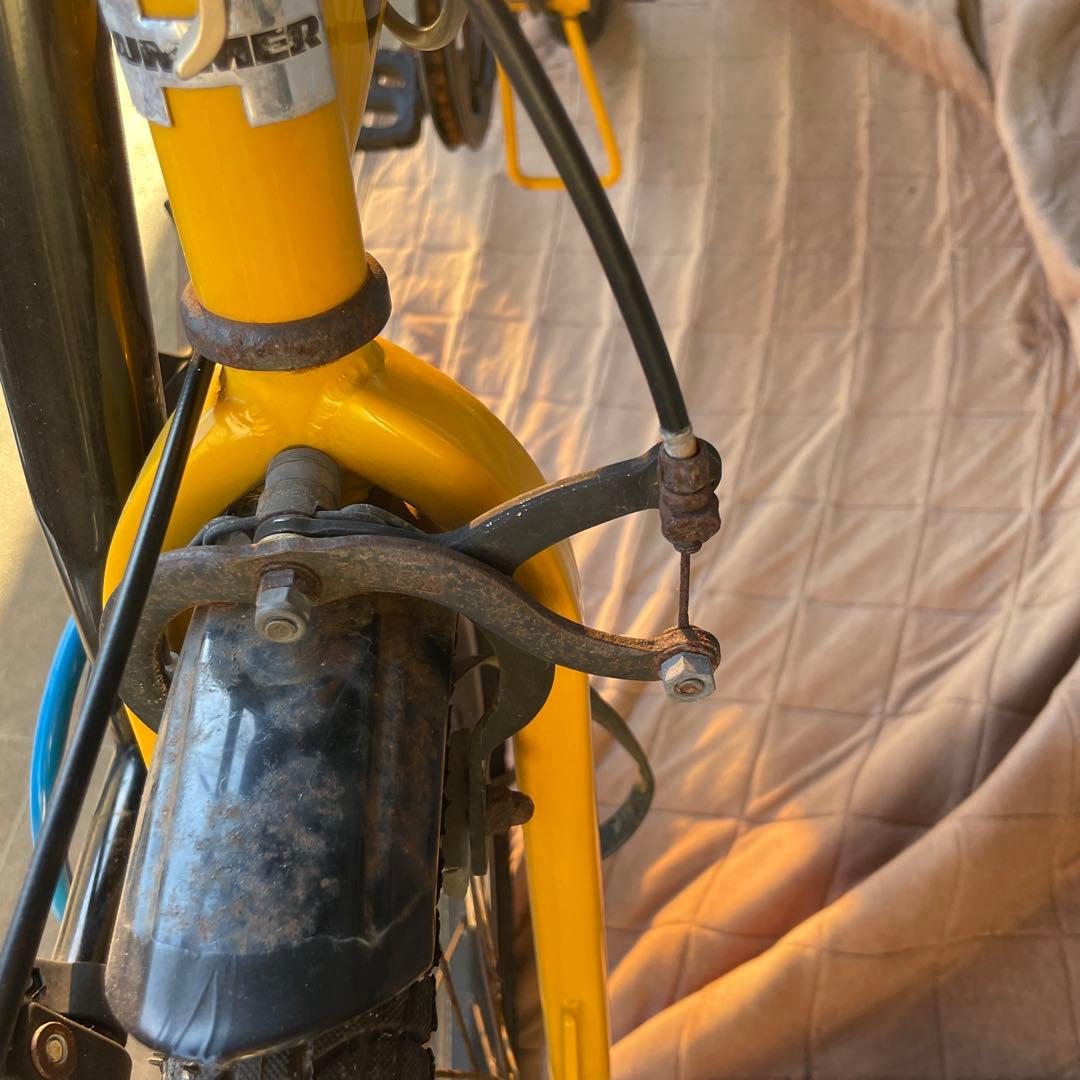 【ジャンク品】ハマー　折りたたみ自転車　イエロー　黄色