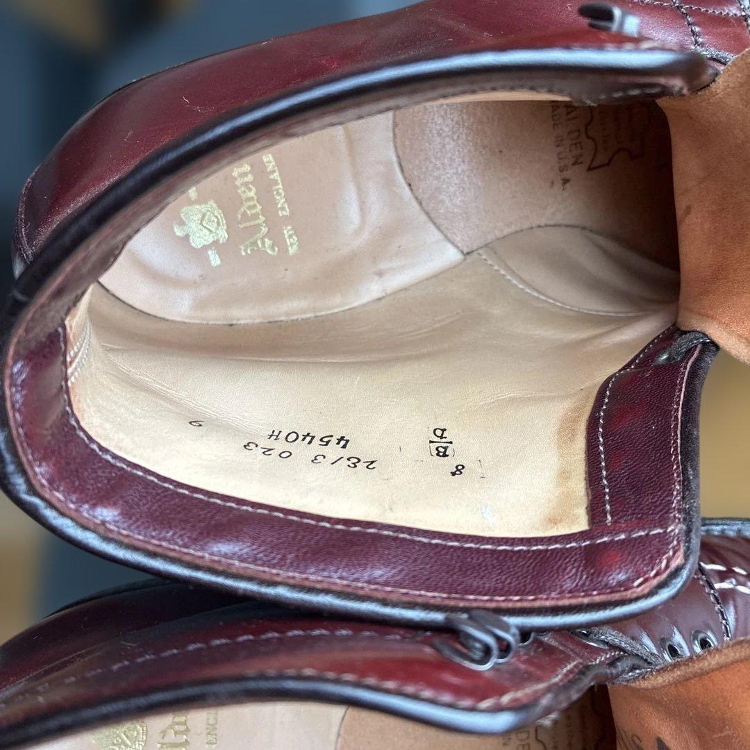 Aldenオールデン4540H タンカーブーツ　コードバン　バーガンディー8Ｄ