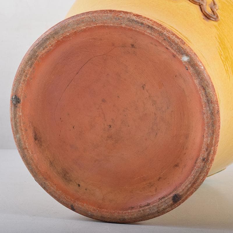 中国　黄地　貼雲龍文　梅瓶　時代箱付　M　R8821B