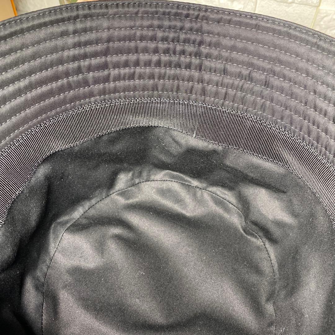 超美品 PRADA 黒 M58 バケットハット ナイロン トライアングル バケハ