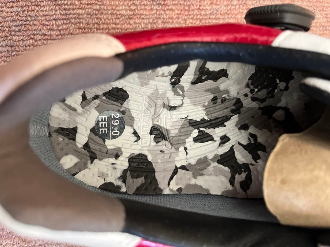 Mizuno ゴルフシューズ BOAフィットシステム ホワイト/レッド