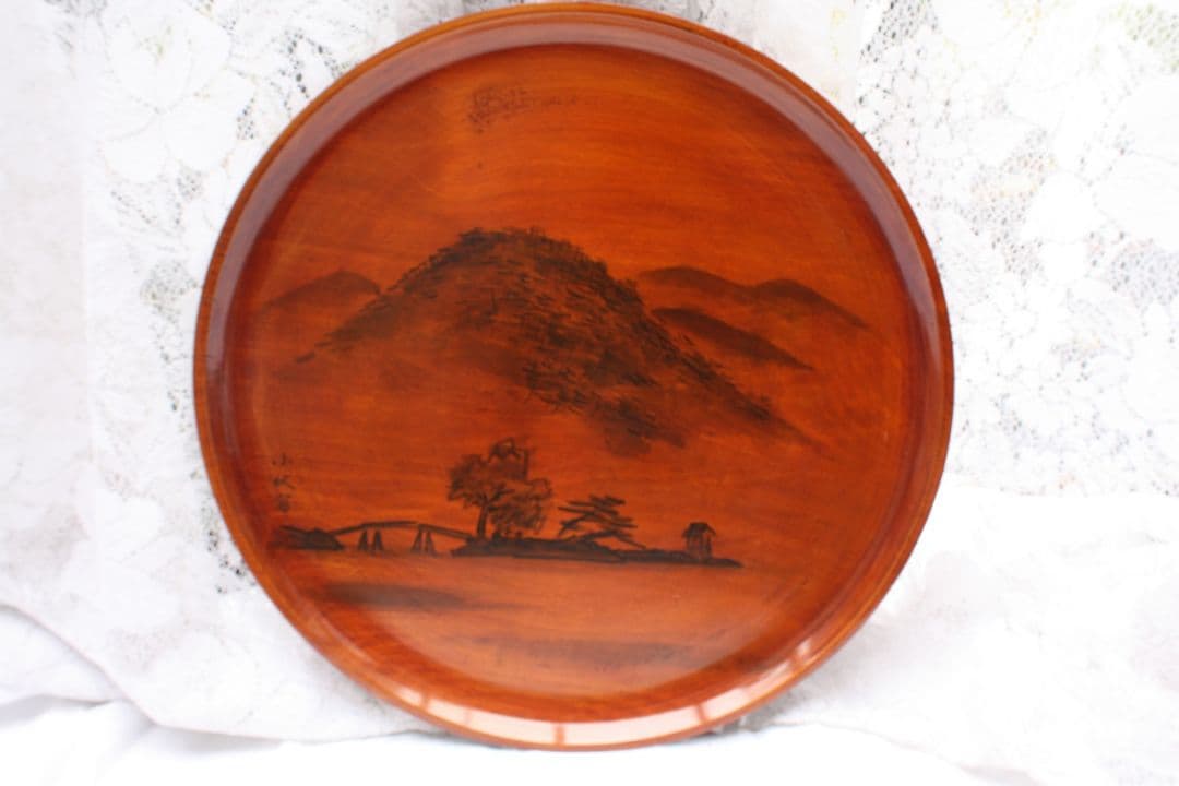 京洛名所図絵丸盆６枚組木箱入り