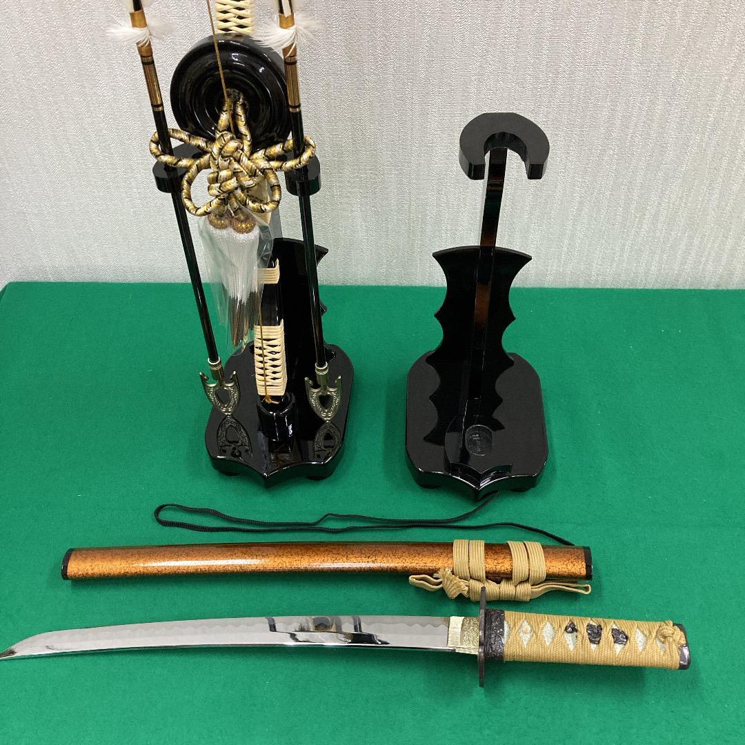 E20　五月人形　弓高さ65㎝位　五月人形弓太刀　五月刀　五月鎧兜飾り